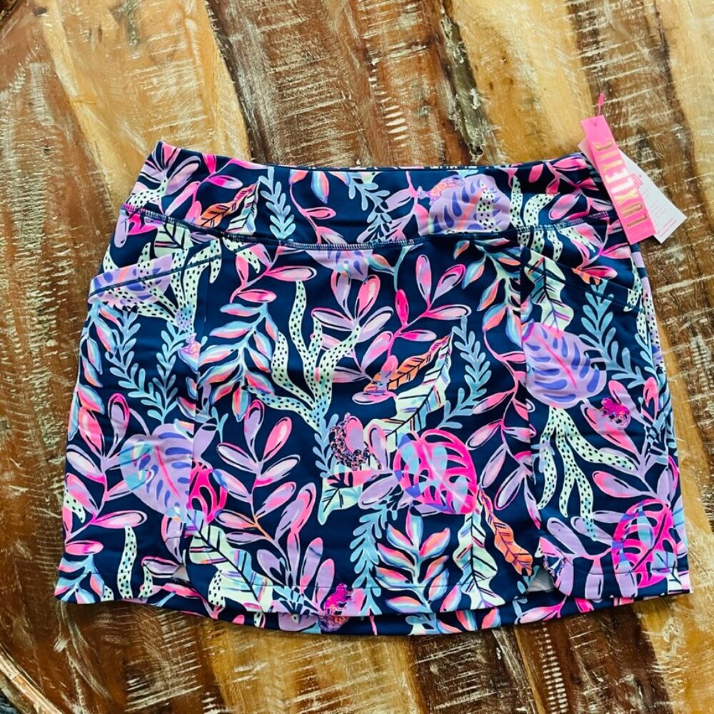 Oyster Bay Navy Youve Been Spotted skort NWT Size XL Lilly Pulitzer